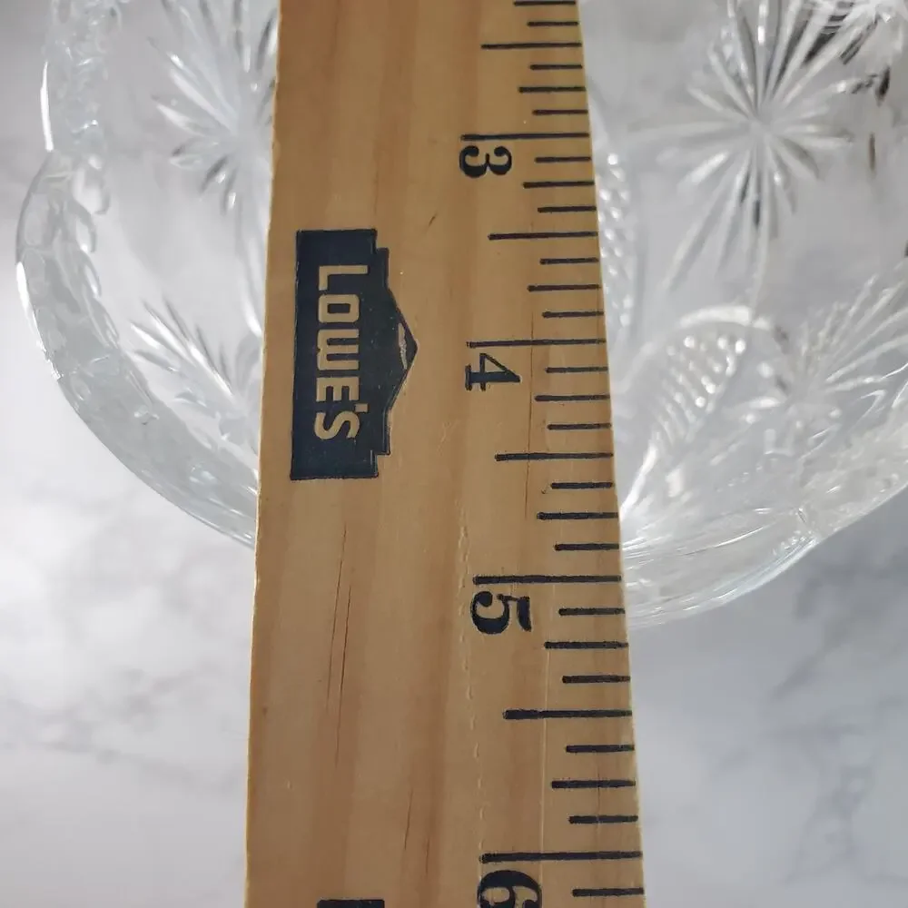 Vintage Royal Crystal Rock Dorico 24% Lead Crystal Vase RCR Italy Heavy Hob Nail
